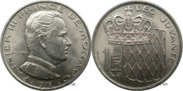 Monaco - Principauté - Rainier III - 1 Franc 1975 - SUP+/MS62 - Mon6628 - 1960-2001 Neue Francs