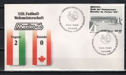 Mexico 1986 Football Soccer World Cup Commemorative Cover Match Hungary - Canada 2 : 0 - 1986 – México