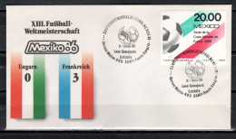 Mexico 1986 Football Soccer World Cup Commemorative Cover Match Hungary - France 0 : 3 - 1986 – México