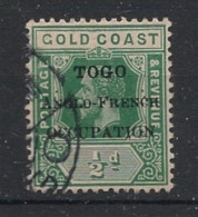 TOGO - 1916 - N°YT. 72 - Gold Coast 1/2p Vert - Oblitéré / Used - Usados