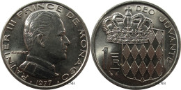 Monaco - Principauté - Rainier III - 1 Franc 1977 - SPL/MS63 - Mon4766 - 1960-2001 Nouveaux Francs