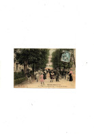 C P A  ANIMEE  NERIS-LES-BAINS  PARC DE LA PROMENADE LA FIN DU CONCERT    CIRCULEE  24 SEPTEMBRE 1906 - Neris Les Bains