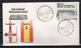 Mexico 1986 Football Soccer World Cup Commemorative Cover Match Northern Ireland - Spain 1 : 2 - 1986 – Mexiko