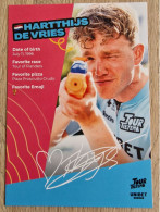 Card Hartthijs De Vries - Team Tour De Tietema-Unibet - 2024 - Cycling - Cyclisme - Ciclismo - Wielrennen - Ciclismo