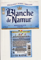 Etiquette Et Contre étiquette De Bière Belge " Blanche De Namur "  (2780) _Eb102 - Beer