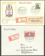 BERLIN 247 Paar,248 BRIEF, 1964/5, 60 Pf. Bauwerke Im Waagerechten Paar Als überfrankierte Mehrfachfrankatur Und 70 Pf.  - Storia Postale