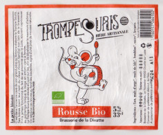 Etiquette De Bière Artisanale Bio " TROMPE SOURIS " Brasserie De La Divatte 44450 (382)_Eb463 - Beer