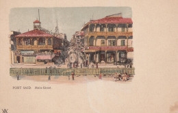 Egypt - Port Said - Main Street - Litho - Port-Saïd