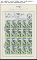 LIECHTENSTEIN 939-41KB O, 1988, Europäische Kampagne Für Den Ländlichen Raum Im Kleinbogensatz Mit Ersttagsstempeln, Pra - Andere & Zonder Classificatie