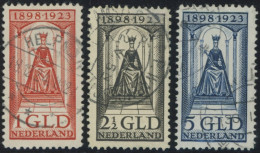 NIEDERLANDE 132/3 O, 1923, 2.50 Und 5 G. 25 Jahre Regentschaft, 2 Prachtwerte, Mi. 450.- - Sonstige & Ohne Zuordnung