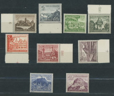 Dt. Reich 730-38 **, 1939, Bauwerke, Postfrischer Prachtsatz, Mi. 60.- - Unused Stamps