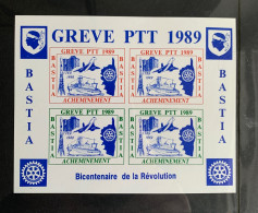 Timbres De Greve PTT 1989 Bastia Bloc Feuillet N°2357 Bateau Fusée Concorde Ile Corse - Concorde