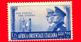 Nuovo - ML - ITALIA - AOI - 1941 - Alleanza Italo-tedesca - Hitler E Mussolini - Stemmi - Due Popoli, Una Guerra - 1.25 - Africa Orientale Italiana