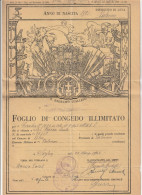 FOGLIO DI CONGEDO ILLIMITATO - R. ESERCITO ITALIANO - ALIA (PALERMO)  1946 - Documents