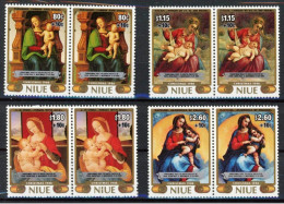 Niue - 690/693 - Pairs - Christmas - Overprinted - 1986 - MNH - Niue