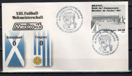 Mexico 1986 Football Soccer World Cup Commemorative Cover Match Scotland - Uruguay 0 : 0 - 1986 – Mexique