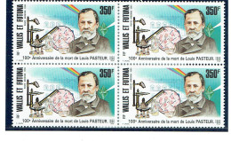 186 Poste Aérienne Wallis Et Futuna Louis Pasteur Bloc De 4 - Neufs