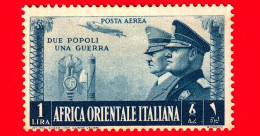 Nuovo - ML - ITALIA - AOI - 1941 - Alleanza Italo-tedesca - Hitler E Mussolini - Stemmi - Due Popoli, Una Guerra - 1 - Italian Eastern Africa