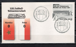 Mexico 1986 Football Soccer World Cup Commemorative Cover Match Morocco - Poland 0 : 0 - 1986 – Mexiko