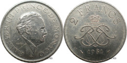 Monaco - Principauté - Rainier III - 2 Francs 1981 - TTB+/AU50 - Mon6639 - 1960-2001 Nouveaux Francs