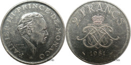 Monaco - Principauté - Rainier III - 2 Francs 1981 - TTB+/AU50 - Mon6640 - 1960-2001 Neue Francs