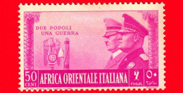 Nuovo - ML - ITALIA - AOI - 1941 - Alleanza Italo-tedesca - Hitler E Mussolini - Stemmi - Due Popoli, Una Guerra - 50 - Italiaans Oost-Afrika