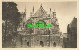 R617708 West Front. Exeter Cathedral. S. A. Chandler. Storyland Series No. 1 - World