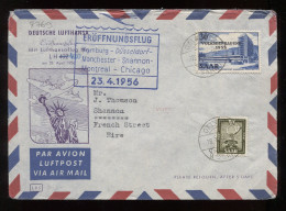 Saar 1956 Ottweiler Air Mail Cover To Ireland__(8769) - Briefe U. Dokumente