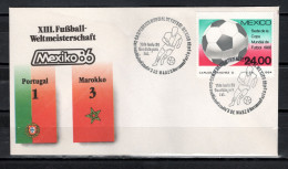 Mexico 1986 Football Soccer World Cup Commemorative Cover Match Portugal - Morocco 1 : 3 - 1986 – Messico