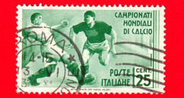 ITALIA - REGNO - Usato - 1934 - 2º Campionato Mondiale Di Calcio - Scarto - 25 C. - Oblitérés
