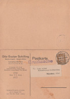 Deutsches Reich Firmen Karte Leipzig Gohlis 1925 Drucksache Mit Antwortkarte Otto Gustav Schilling Gewürz Import - Storia Postale