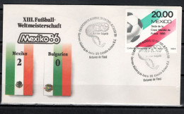 Mexico 1986 Football Soccer World Cup Commemorative Cover Match Mexico - Bulgaria 2 : 0 - 1986 – Mexiko