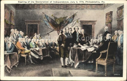 11705413 Philadelphia Pennsylvania Signing Of Declaration Of Indenpendence July  - Other & Unclassified