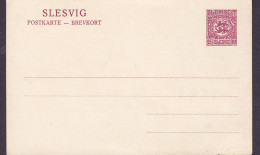 Schleswig Slesvig Plebiscit Postal Stationery Ganzsache Entier 15 Pf. Zwei Leoparden Im Kreise (Unused) - Schleswig