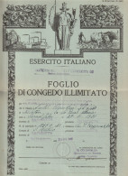 FOGLIO DI CONGEDO ILLIMITATO - ESERCITO ITALIANO - DISTRETTO MILITARE DI CALTANISSETTA  1948 - Documentos