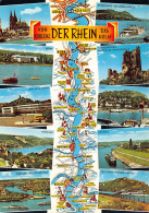 DER RHEIN - Von Koblenz Bis Köln Verlauf - Mehrbildkarte - Koblenz