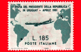 Nuovo - MNH - ITALIA - 1961 - Visita Del Presidente Gronchi In Argentina, Uruguay E Peru - Aereo E Cartina - 185 - 1961-70: Nieuw/plakker