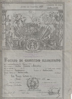FOGLIO DI CONGEDO ILLIMITATO - STATO MAGGIORE REGIO ESERCITO - MAZZARINO (CALTANISSETTA)  1946 - Documentos