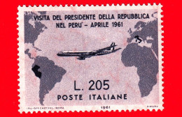 Nuovo - MNH - ITALIA - 1961 - Visita Del Presidente Gronchi In Argentina, Uruguay E Peru - Aereo E Cartina - 205 - 1961-70:  Nuovi