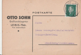 Deutsches Reich Firmen Karte Unterweißbach 1930 Otto Sohn Großhandelsagentur Leibis Thüringen - Storia Postale