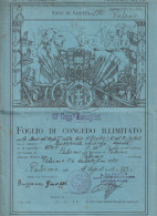 FOGLIO DI CONGEDO ILLIMITATO - R. ESERCITO ITALIANO - X REGGIMENTO BERSAGLIERI - PALERMO  1942 - Documentos