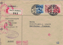 Dienst Anatomische Anstalt Universität Basel 1944 > Prof. Arno Arnold Bad Elster Sportmediziner & Oberstabsarzt - Zensur - Storia Postale