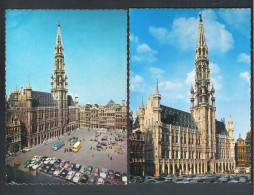 BRUSSEL - BRUXELLES - GROTE MARKT  -  STADHUIS -  2  POSTKAARTEN (14.995) - Monuments, édifices