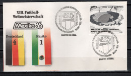 Mexico 1986 Football Soccer World Cup Commemorative Cover Match Germany - Mexico 4 : 1 - 1986 – Mexiko