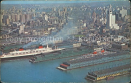 11705221 New_York_City Ships Fliegeraufnahme Skyline Port - Andere & Zonder Classificatie