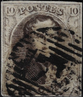 Belgique 1858 COB 10A, 10 C Léopold Ier Médaillon Arrondi. Oblitération P 73 De Liège (ou 75 ??).  Retouche ?? - 1858-1862 Medallones (9/12)