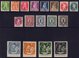 Allemagne // Bavière // 1920 // Laboureur, Bavaria, Semeur 17 Timbres Oblitérés Y&T 177 à 193 - Usados