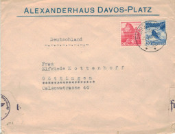 Alexanderhaus Davos-Platz 1940 > Kottenhoff Göttingen - Zensur OKW - Klinik Nach A. Spengler Benannt Vgl. Eishockey - Brieven En Documenten