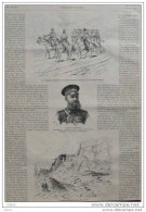 Le Colonel Nicolaieff - Commandant Dans L´armée Bulgare - Page Original 1886 - Historical Documents