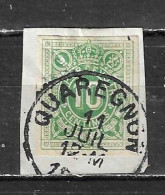 TX1  Chiffre Dans Un Double Ovale - NON DENTELE - Sur Fragment - Oblit. QUAREGNON - LOOK!!!! - Timbres